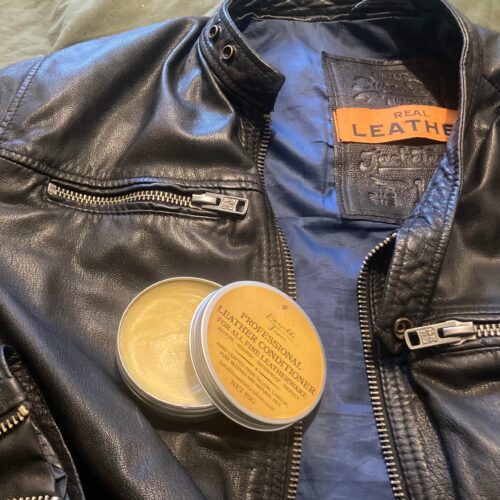 Natural beeswax leather conditioner and protector