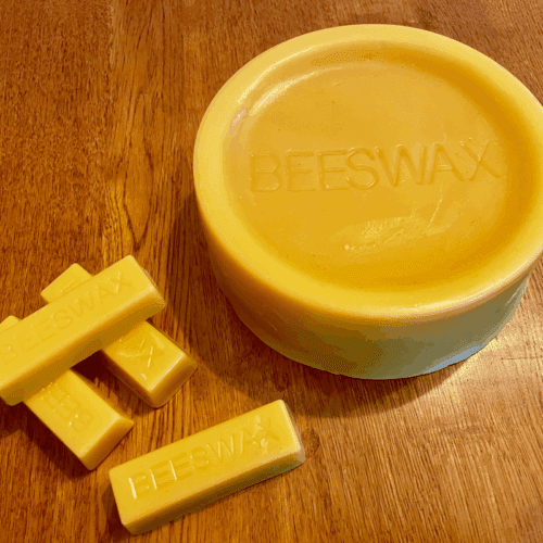 Pure filtered beeswax bar for crafts and DIY projects